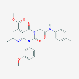 molecular formula C26H24N4O6 B4579334 methyl 1-(3-methoxyphenyl)-7-methyl-3-{2-[(4-methylphenyl)amino]-2-oxoethyl}-2,4-dioxo-1,2,3,4-tetrahydropyrido[2,3-d]pyrimidine-5-carboxylate 
