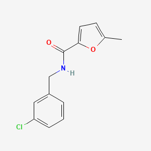 molecular formula C13H12ClNO2 B4579355 N-(3-chlorobenzyl)-5-methyl-2-furamide 
