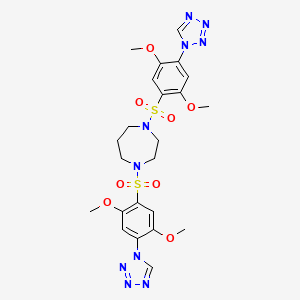 B4579377 1,4-bis{[2,5-dimethoxy-4-(1H-tetrazol-1-yl)phenyl]sulfonyl}-1,4-diazepane CAS No. 893778-99-9