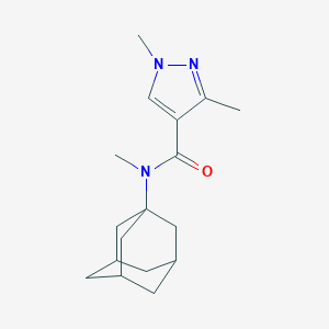 molecular formula C17H25N3O B457939 N-(1-adamantyl)-N,1,3-trimethyl-1H-pyrazole-4-carboxamide 