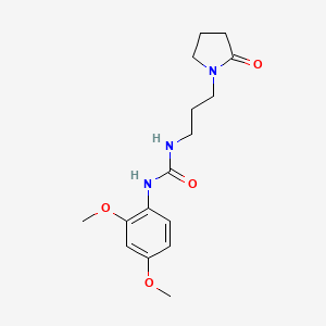 molecular formula C16H23N3O4 B4579393 N-(2,4-dimethoxyphenyl)-N'-[3-(2-oxo-1-pyrrolidinyl)propyl]urea 