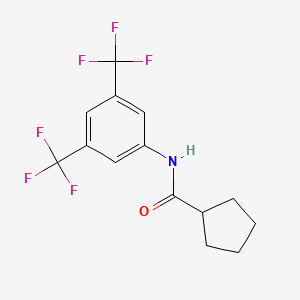 molecular formula C14H13F6NO B4579411 N-[3,5-bis(trifluoromethyl)phenyl]cyclopentanecarboxamide 