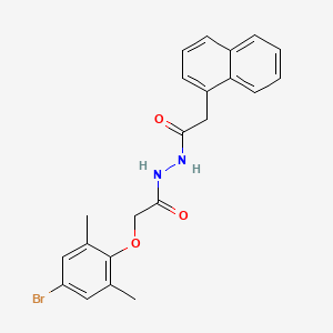 molecular formula C22H21BrN2O3 B4579423 2-(4-溴-2,6-二甲苯氧基)-N'-(1-萘乙酰基)乙酰肼 