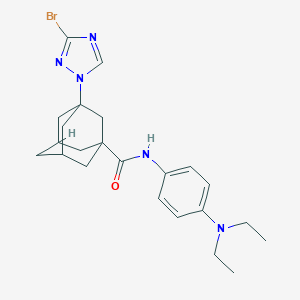 3-(3-bromo-1H-1,2,4-triazol-1-yl)-N-[4-(diethylamino)phenyl]-1-adamantanecarboxamide