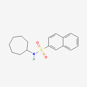 molecular formula C17H21NO2S B4579456 N-cycloheptyl-2-naphthalenesulfonamide 