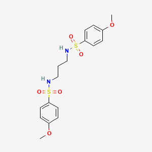 molecular formula C17H22N2O6S2 B4579473 N,N'-1,3-propanediylbis(4-methoxybenzenesulfonamide) 