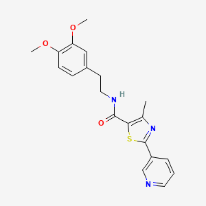 molecular formula C20H21N3O3S B4579495 N-[2-(3,4-dimethoxyphenyl)ethyl]-4-methyl-2-(3-pyridinyl)-1,3-thiazole-5-carboxamide 