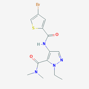 molecular formula C13H15BrN4O2S B4579522 4-{[(4-bromo-2-thienyl)carbonyl]amino}-1-ethyl-N,N-dimethyl-1H-pyrazole-5-carboxamide 