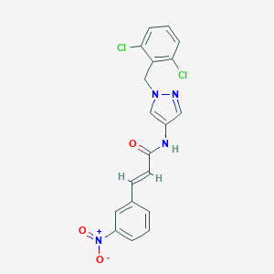 molecular formula C19H14Cl2N4O3 B457953 N-[1-(2,6-dichlorobenzyl)-1H-pyrazol-4-yl]-3-{3-nitrophenyl}acrylamide 