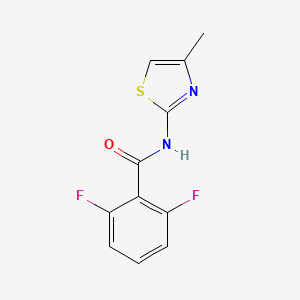 molecular formula C11H8F2N2OS B4579540 2,6-二氟-N-(4-甲基-1,3-噻唑-2-基)苯甲酰胺 