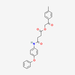 molecular formula C25H23NO5 B4579541 2-(4-methylphenyl)-2-oxoethyl 4-oxo-4-[(4-phenoxyphenyl)amino]butanoate 