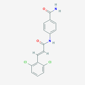 molecular formula C16H12Cl2N2O2 B457955 4-{[3-(2,6-Dichlorophenyl)acryloyl]amino}benzamide 