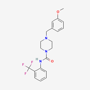 molecular formula C20H22F3N3O2 B4579571 4-(3-methoxybenzyl)-N-[2-(trifluoromethyl)phenyl]-1-piperazinecarboxamide 