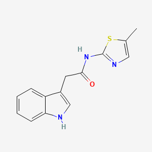 molecular formula C14H13N3OS B4579592 2-(1H-吲哚-3-基)-N-(5-甲基-1,3-噻唑-2-基)乙酰胺 