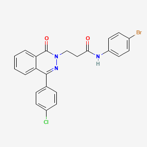 molecular formula C23H17BrClN3O2 B4579611 N-(4-溴苯基)-3-[4-(4-氯苯基)-1-氧代-2(1H)-酞嗪基]丙酰胺 