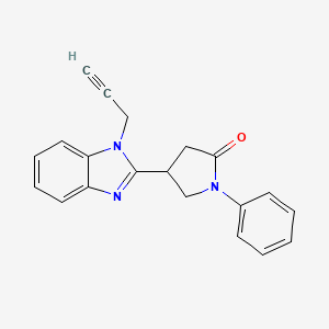 molecular formula C20H17N3O B4579622 1-苯基-4-[1-(2-炔丙基)-1H-苯并咪唑-2-基]-2-吡咯烷酮 