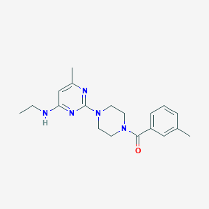 molecular formula C19H25N5O B4579632 N-ethyl-6-methyl-2-[4-(3-methylbenzoyl)-1-piperazinyl]-4-pyrimidinamine 