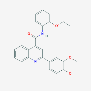 molecular formula C26H24N2O4 B457964 2-(3,4-dimethoxyphenyl)-N-(2-ethoxyphenyl)quinoline-4-carboxamide 