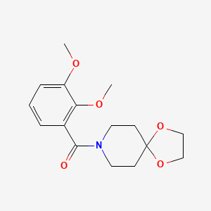 molecular formula C16H21NO5 B4579642 8-(2,3-dimethoxybenzoyl)-1,4-dioxa-8-azaspiro[4.5]decane 