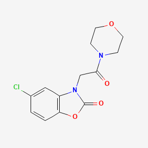 molecular formula C13H13ClN2O4 B4579677 5-chloro-3-[2-(4-morpholinyl)-2-oxoethyl]-1,3-benzoxazol-2(3H)-one 