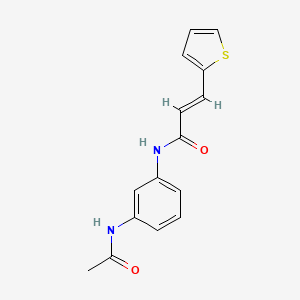 molecular formula C15H14N2O2S B4579694 N-[3-(乙酰氨基)苯基]-3-(2-噻吩基)丙烯酰胺 
