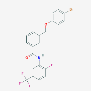 molecular formula C21H14BrF4NO2 B457970 3-[(4-bromophenoxy)methyl]-N-[2-fluoro-5-(trifluoromethyl)phenyl]benzamide 