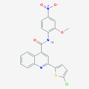 2-(5-chlorothiophen-2-yl)-N-(2-methoxy-4-nitrophenyl)quinoline-4-carboxamide