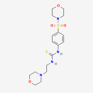 molecular formula C17H26N4O4S2 B4579721 N-[2-(4-morpholinyl)ethyl]-N'-[4-(4-morpholinylsulfonyl)phenyl]thiourea 