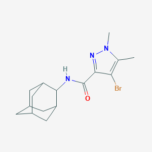 molecular formula C16H22BrN3O B457973 N-(2-adamantyl)-4-bromo-1,5-dimethyl-1H-pyrazole-3-carboxamide 