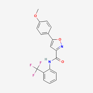 molecular formula C18H13F3N2O3 B4579746 5-(4-methoxyphenyl)-N-[2-(trifluoromethyl)phenyl]-3-isoxazolecarboxamide 