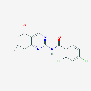 molecular formula C17H15Cl2N3O2 B4579770 2,4-dichloro-N-(7,7-dimethyl-5-oxo-5,6,7,8-tetrahydro-2-quinazolinyl)benzamide 
