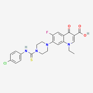 molecular formula C23H22ClFN4O3S B4579784 7-(4-{[(4-chlorophenyl)amino]carbonothioyl}-1-piperazinyl)-1-ethyl-6-fluoro-4-oxo-1,4-dihydro-3-quinolinecarboxylic acid 