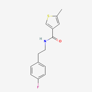 molecular formula C14H14FNOS B4579803 N-[2-(4-fluorophenyl)ethyl]-5-methyl-3-thiophenecarboxamide 