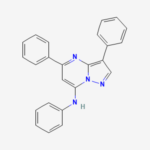 molecular formula C24H18N4 B4579814 N,3,5-triphenylpyrazolo[1,5-a]pyrimidin-7-amine 