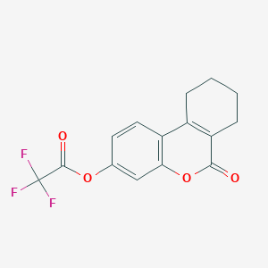 molecular formula C15H11F3O4 B4579817 6-oxo-7,8,9,10-tetrahydro-6H-benzo[c]chromen-3-yl trifluoroacetate 
