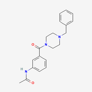 molecular formula C20H23N3O2 B4579845 N-{3-[(4-苄基-1-哌嗪基)羰基]苯基}乙酰胺 