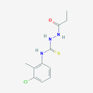 molecular formula C11H14ClN3OS B4579850 N-(3-氯-2-甲基苯基)-2-丙酰肼硫代酰胺 