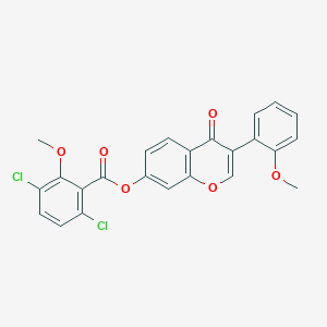 molecular formula C24H16Cl2O6 B4579858 3-(2-methoxyphenyl)-4-oxo-4H-chromen-7-yl 3,6-dichloro-2-methoxybenzoate 