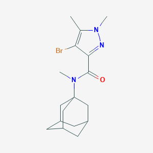 molecular formula C17H24BrN3O B457986 N-(1-adamantyl)-4-bromo-N,1,5-trimethyl-1H-pyrazole-3-carboxamide 
