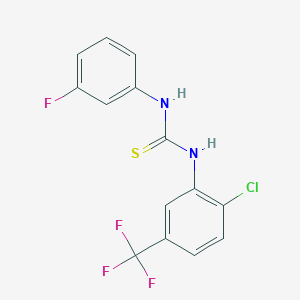 molecular formula C14H9ClF4N2S B4579862 N-[2-氯-5-(三氟甲基)苯基]-N'-(3-氟苯基)硫脲 