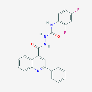 N-(2,4-difluorophenyl)-2-[(2-phenyl-4-quinolinyl)carbonyl]hydrazinecarboxamide