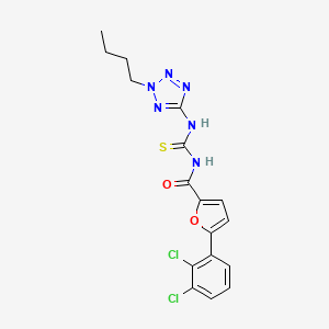 molecular formula C17H16Cl2N6O2S B4579899 N-{[(2-butyl-2H-tetrazol-5-yl)amino]carbonothioyl}-5-(2,3-dichlorophenyl)-2-furamide 