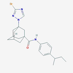 molecular formula C23H29BrN4O B457992 3-(3-bromo-1H-1,2,4-triazol-1-yl)-N-(4-sec-butylphenyl)-1-adamantanecarboxamide 