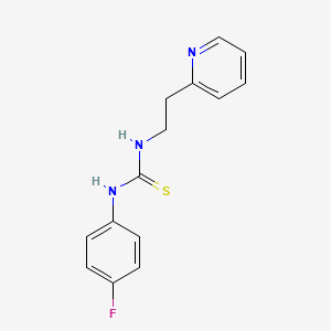 molecular formula C14H14FN3S B4579923 N-(4-氟苯基)-N'-[2-(2-吡啶基)乙基]硫脲 
