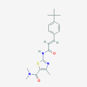 molecular formula C20H25N3O2S B457993 2-{[3-(4-tert-butylphenyl)acryloyl]amino}-N,N,4-trimethyl-1,3-thiazole-5-carboxamide 