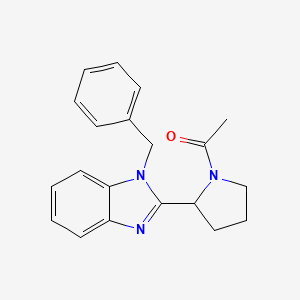 molecular formula C20H21N3O B4579943 2-(1-乙酰基-2-吡咯烷基)-1-苄基-1H-苯并咪唑 