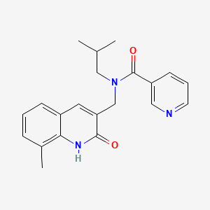 molecular formula C21H23N3O2 B4579944 N-[(2-hydroxy-8-methyl-3-quinolinyl)methyl]-N-isobutylnicotinamide 