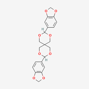 molecular formula C21H20O8 B4579955 3,9-bis(1,3-benzodioxol-5-yl)-2,4,8,10-tetraoxaspiro[5.5]undecane 