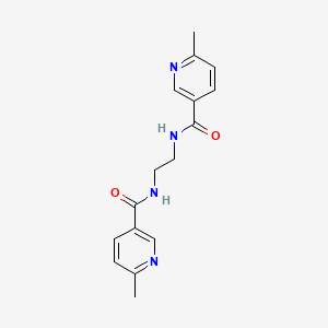 molecular formula C16H18N4O2 B4579959 N,N'-1,2-乙二胺基双(6-甲基烟酰胺) 
