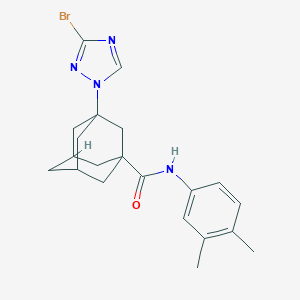 molecular formula C21H25BrN4O B457997 3-(3-bromo-1H-1,2,4-triazol-1-yl)-N-(3,4-dimethylphenyl)-1-adamantanecarboxamide 